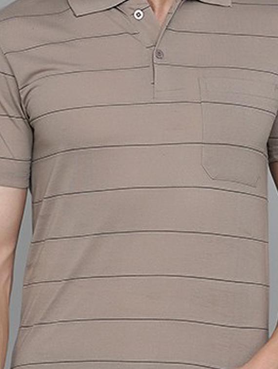 men striped cotton polo t-shirt - 21062965 - Standard Image - 4