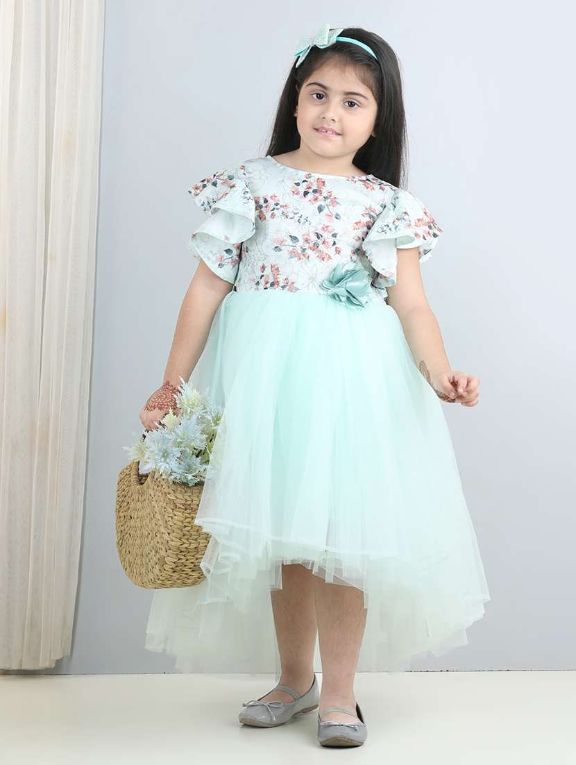 light blue floral printed frock - 21067275 - Standard Image - 1