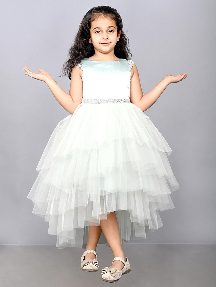 girls round neck net frocks - 21067386 - Standard Image - 1