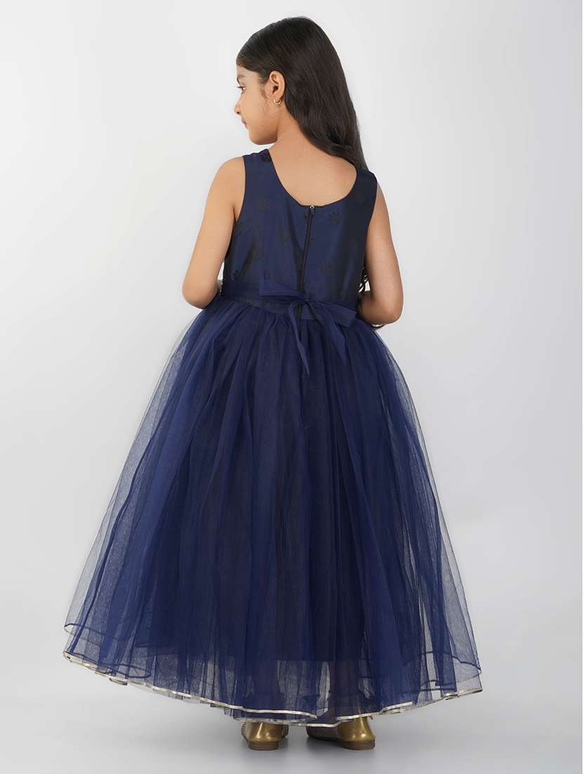 girls round neck net frock - 21067460 -  Standard Image - 1