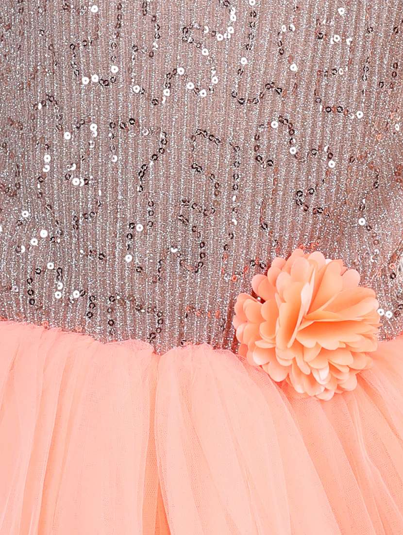 girls round neck net frocks - 21067543 -  Standard Image - 4