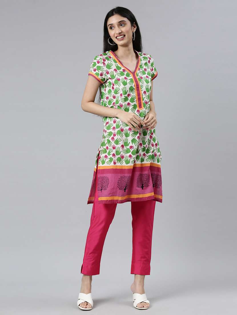 women solid mid rise ankle length tapered pant - 21067757 -  Standard Image - 4