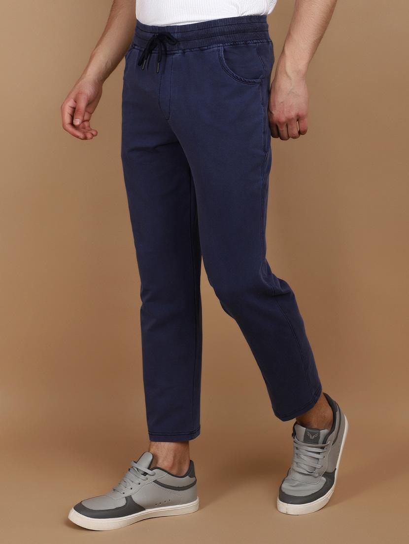 men solid cotton full length track pant - 21067788 -  Standard Image - 1
