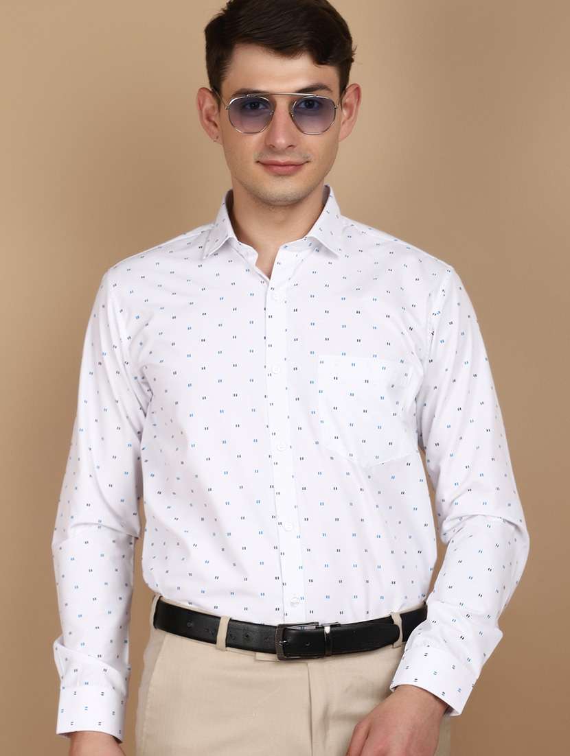 white cotton formal shirt - 21067798 -  Standard Image - 1