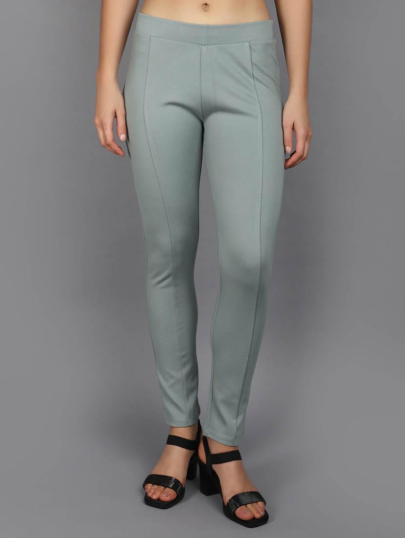 green cotton jeggings - 21067837 - Zoom Image - 0