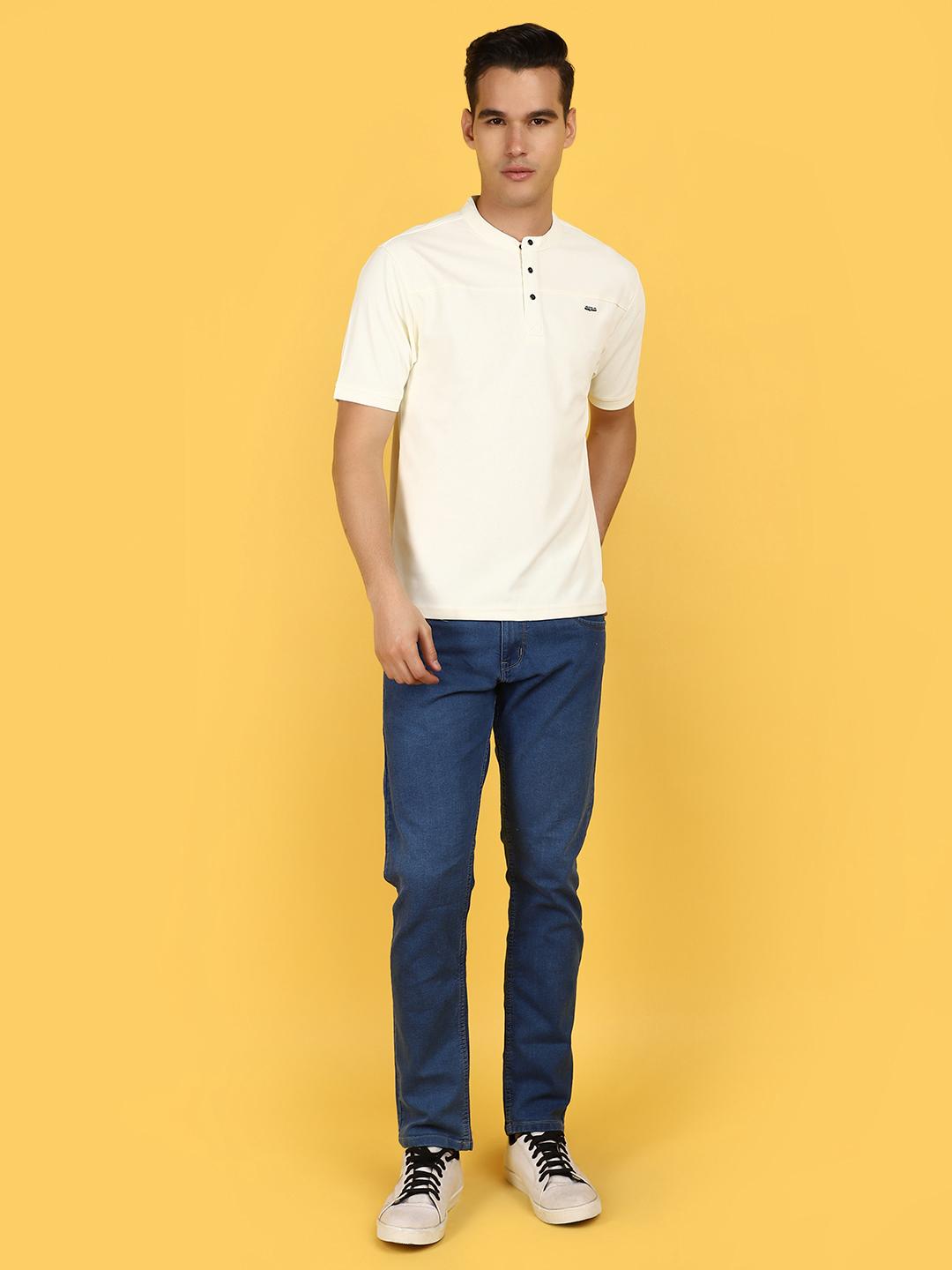 off white fancy fabric tshirt - 21067841 - Standard Image - 1