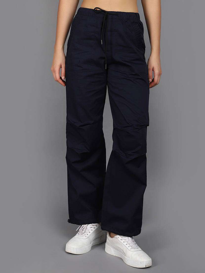 navy blue cotton trouser