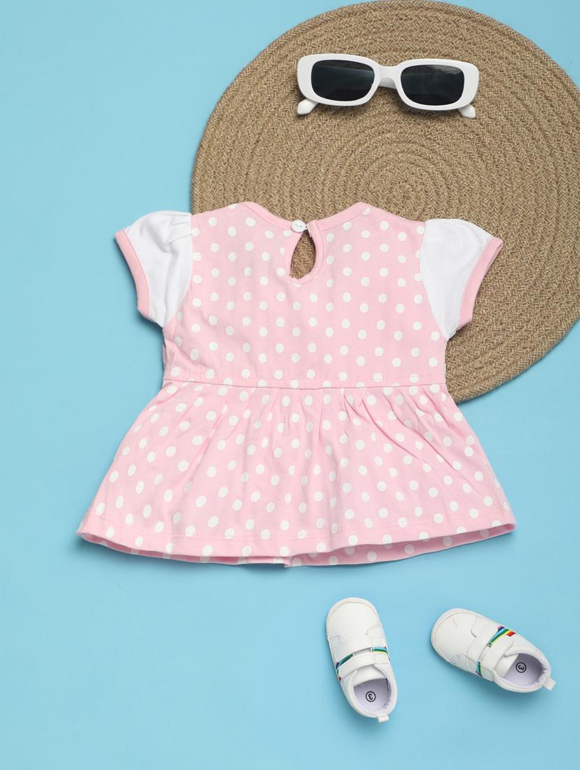 kids pink cotton frock - 21067992 -  Standard Image - 1