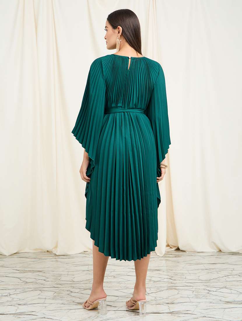 women boat neck solid kaftan dress - 21068374 -  Standard Image - 1