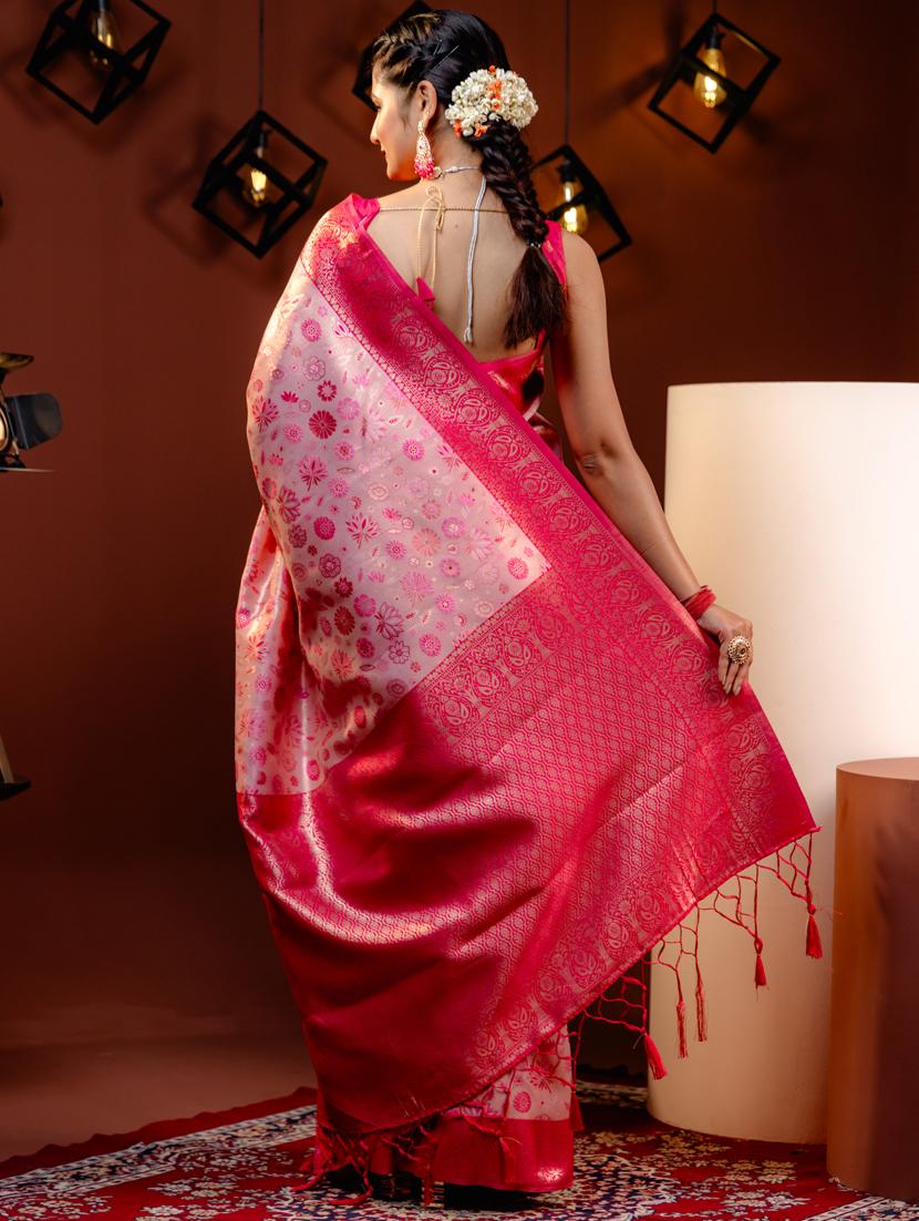 women self design kanjivaram saree with blouse - 21068419 -  Standard Image - 1