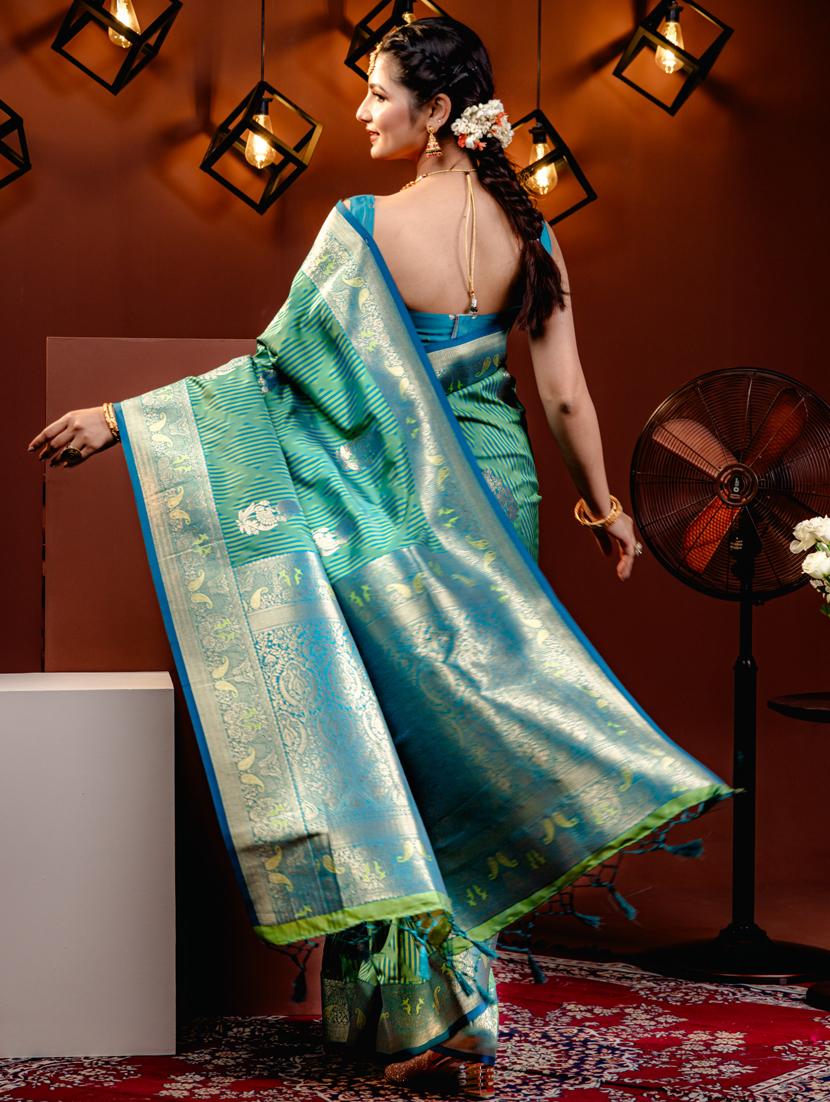 women self design kanjivaram saree with blouse - 21068427 - Standard Image - 1