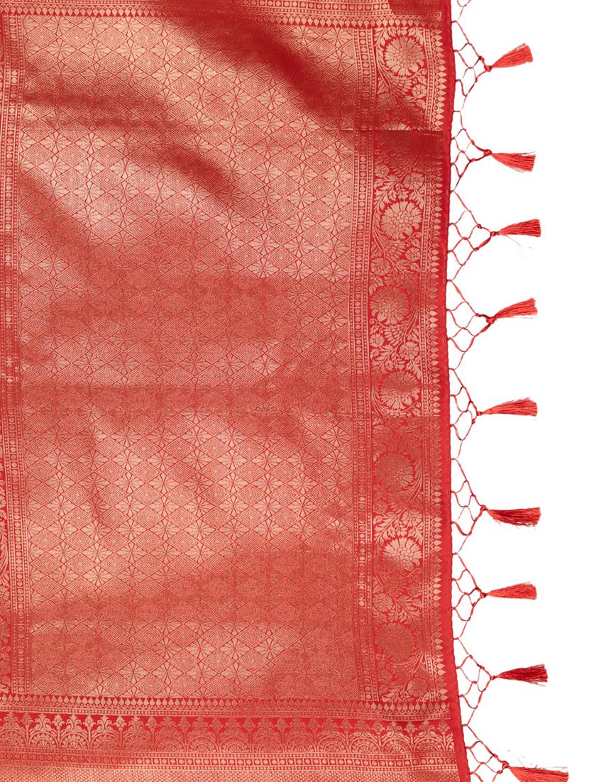 women self design kanjivaram saree with blouse - 21068428 - Standard Image - 4