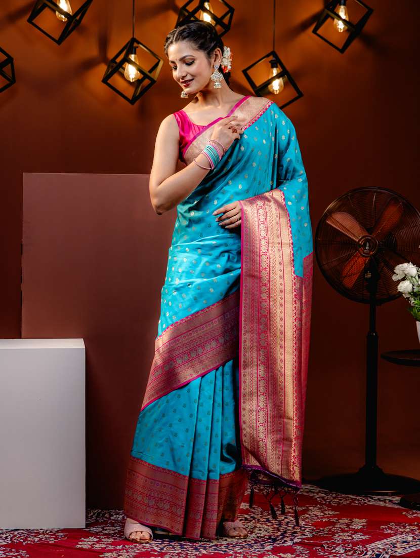 women self design kanjivaram saree with blouse - 21068431 - Standard Image - 1