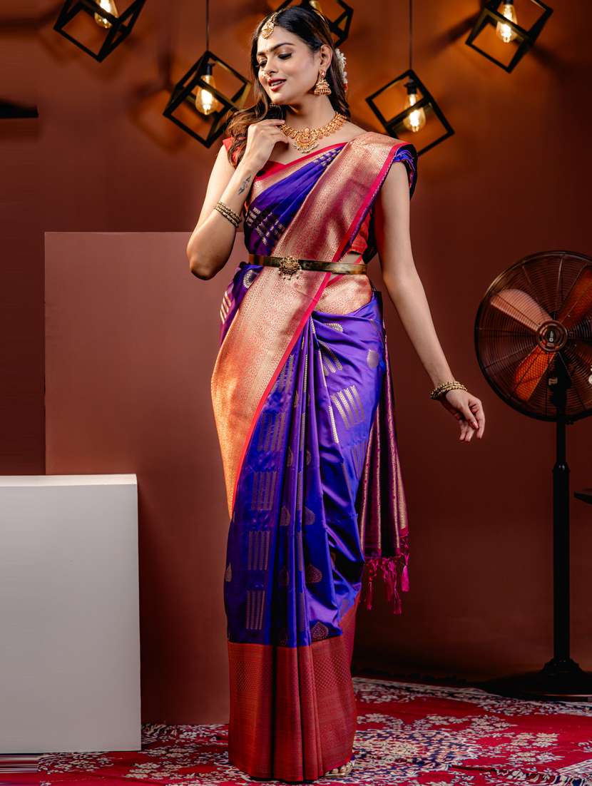 women self design kanjivaram saree with blouse - 21068432 -  Standard Image - 1