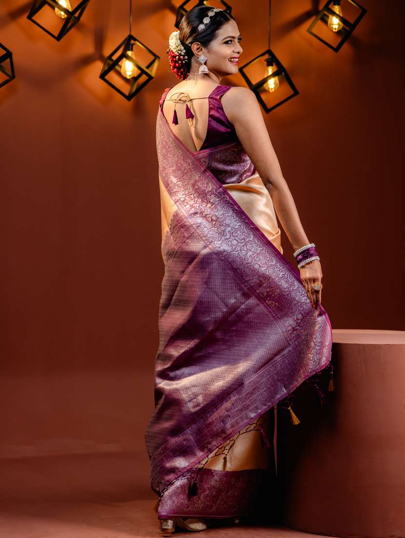 women self design kanjivaram saree with blouse - 21068448 -  Standard Image - 1