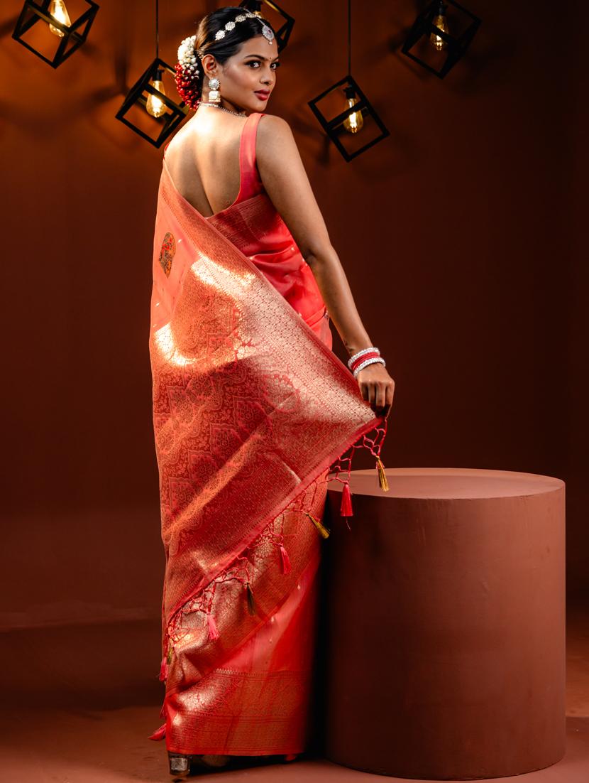women self design banarasi saree with blouse - 21068457 - Standard Image - 1