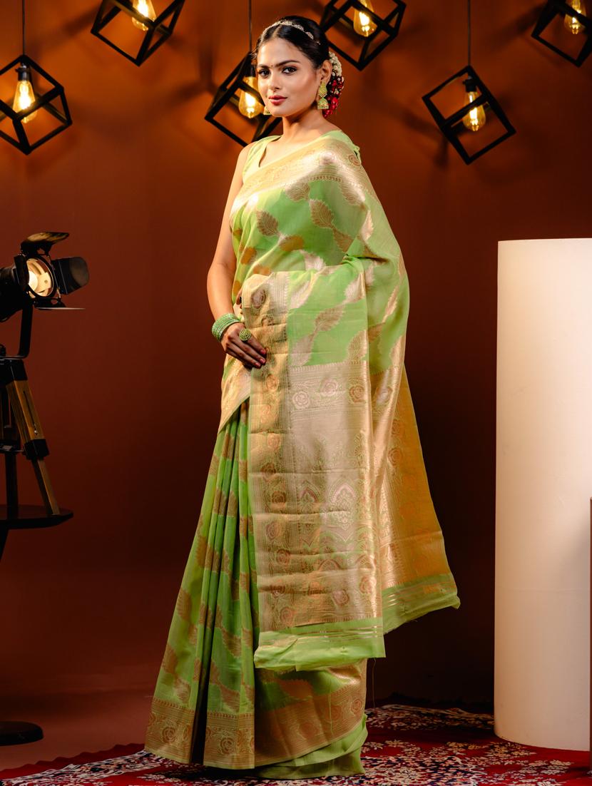women self design banarasi saree with blouse - 21068458 - Standard Image - 1