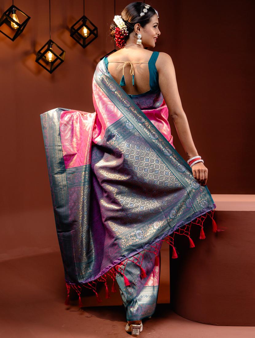 women self design kanjivaram saree with blouse - 21068462 - Standard Image - 1