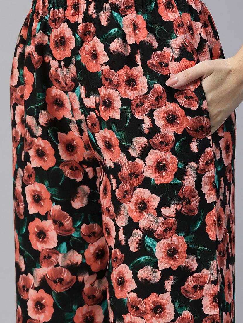 black floral printed shirt & trouser coord set - 21069184 - Standard Image - 4
