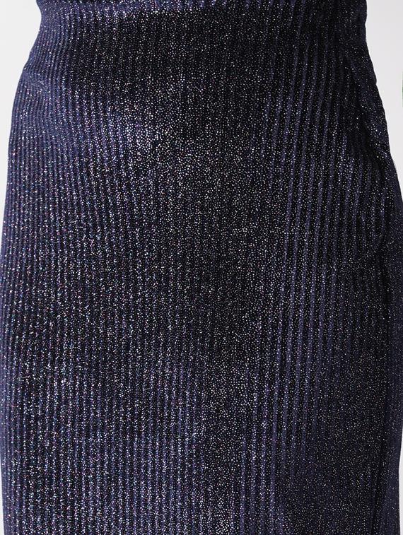 navy blue self design detailed skirt - 21069646 - Standard Image - 4