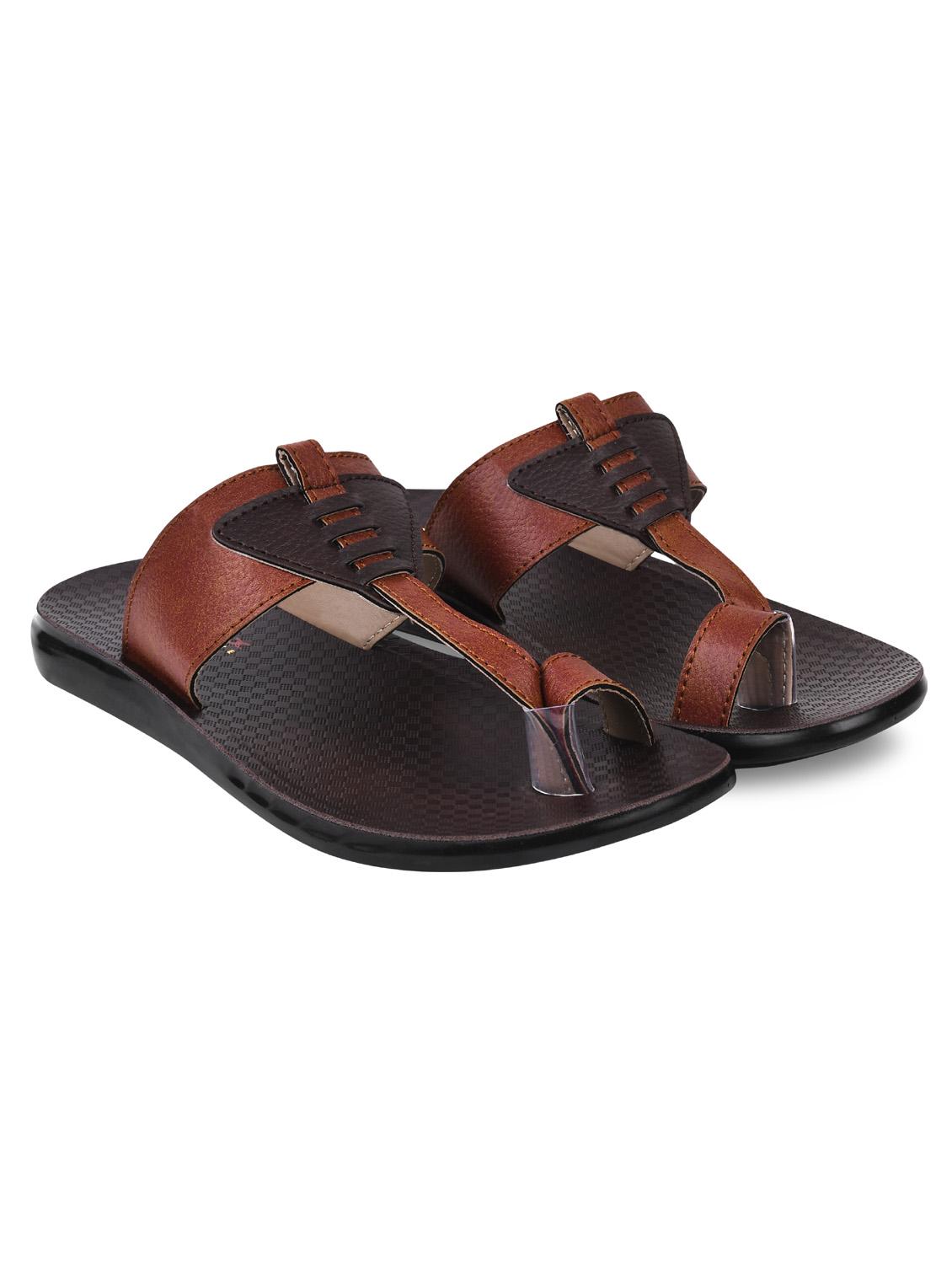 tan pu slip on slippers - 21069694 - Standard Image - 1