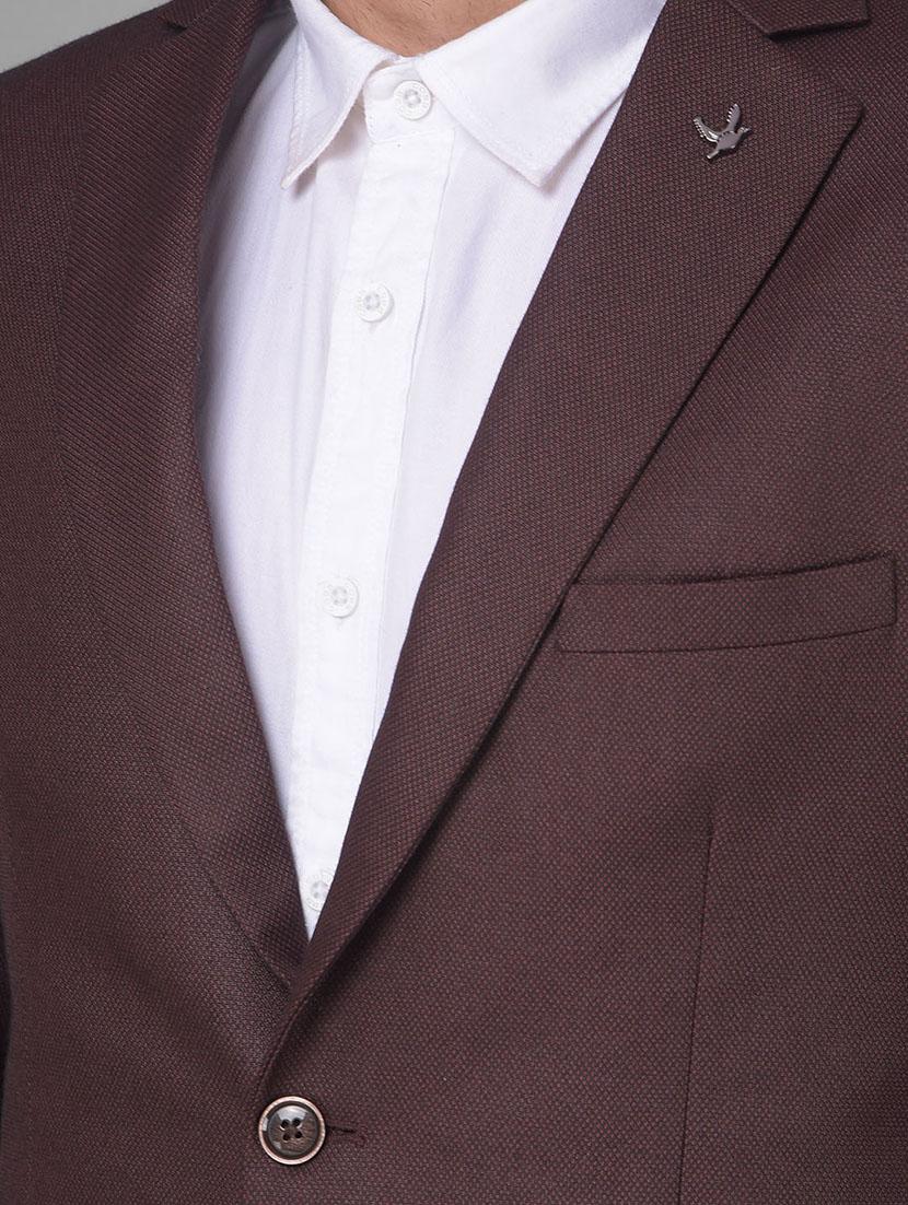brown single breasted casual blazer - 21069888 - Standard Image - 4