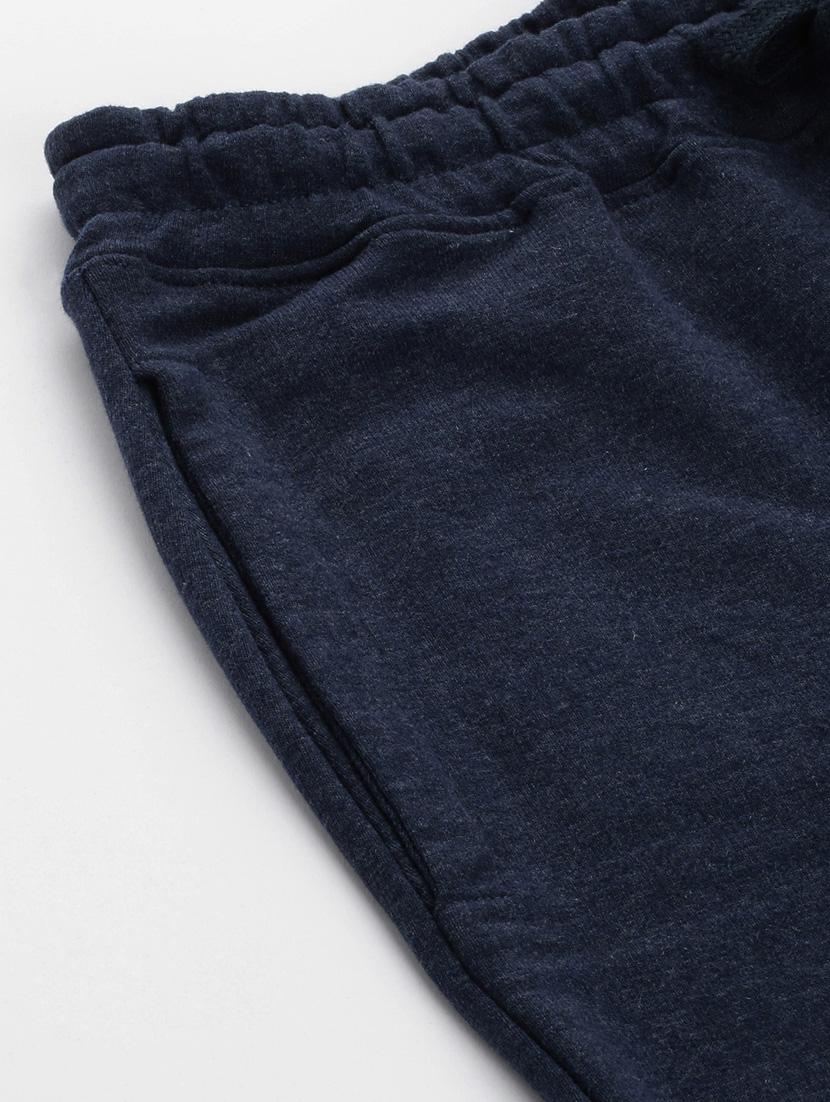 men navy blue solid mid rise jogger - 21069945 - Standard Image - 4