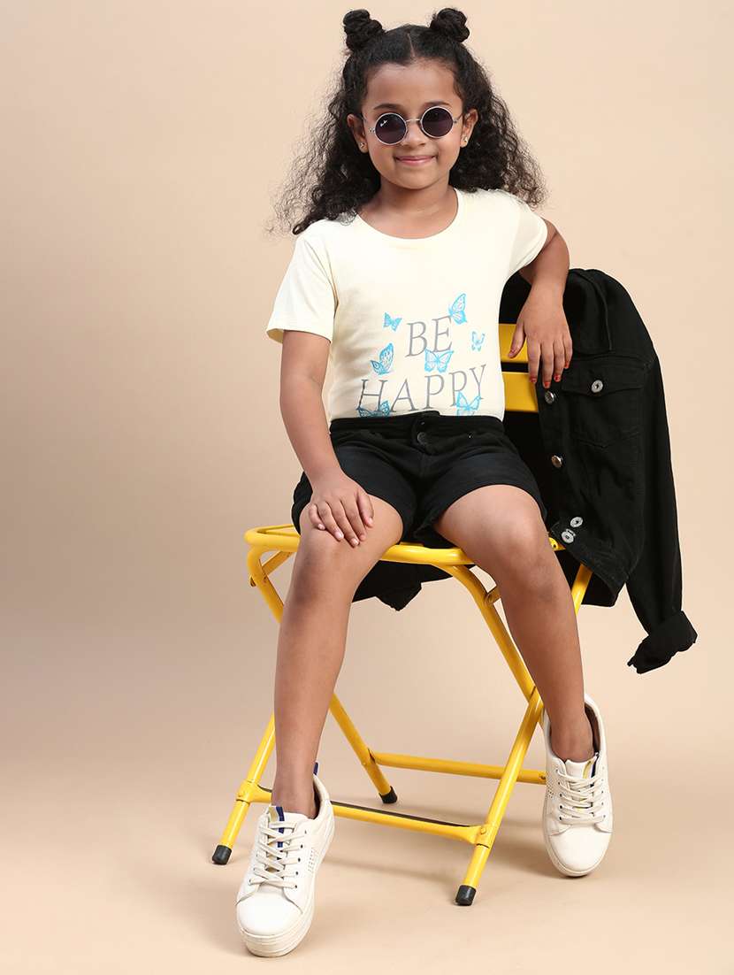 yellow round neck short sleeves tees - 21070143 -  Standard Image - 1