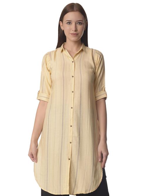 women three quarter sleeve straight kurta - 21070492 -  Standard Image - 0