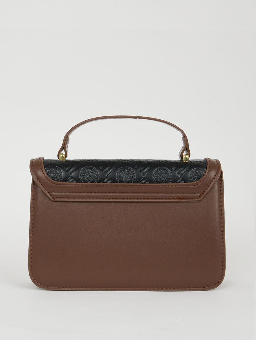 brown leatherette (pu) handbag - 21071597 - Standard Image - 1