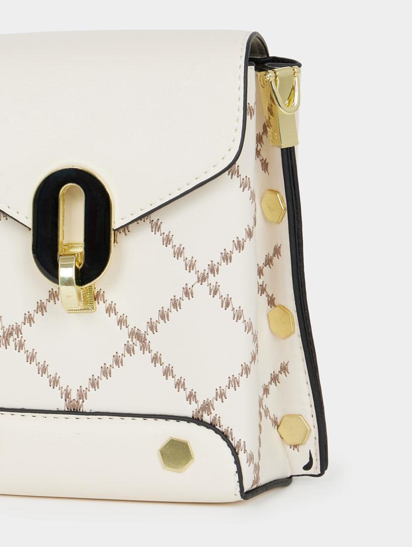 white leatherette (pu) sling bag - 21071602 - Standard Image - 6
