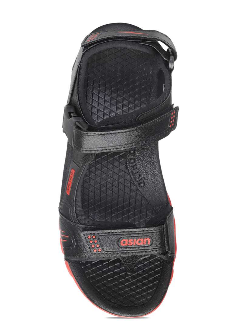 men black back strap floaters - 21071654 -  Standard Image - 4