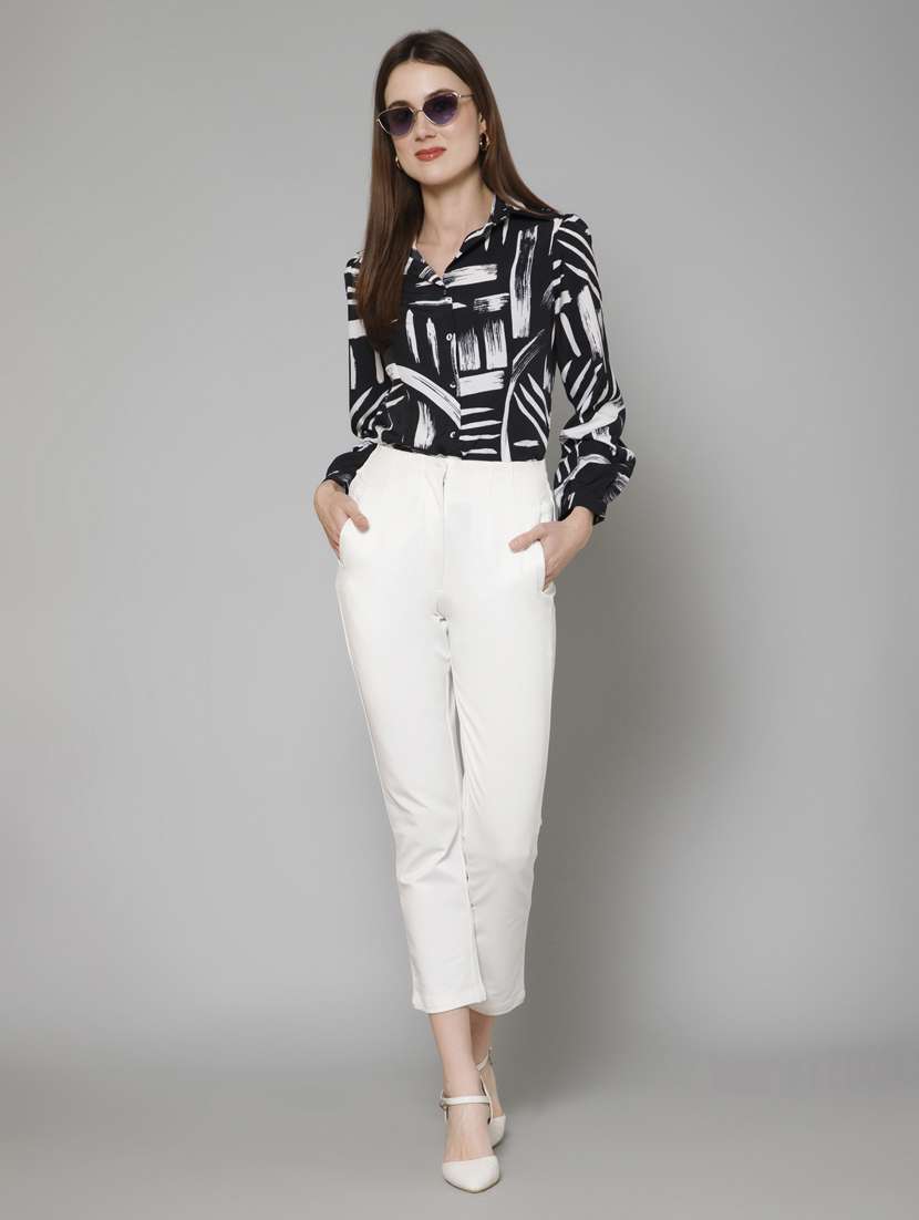 black printed detailed regular shirt - 21072201 - Standard Image - 4