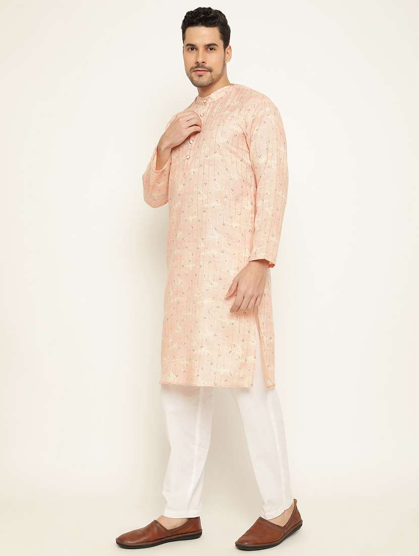 men cotton kurta pyjama ethnic wear set - 21072257 - Standard Image - 1