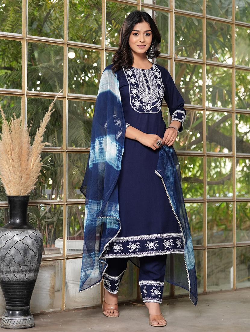 women three quarter sleeve suit set - 21072675 - Standard Image - 1
