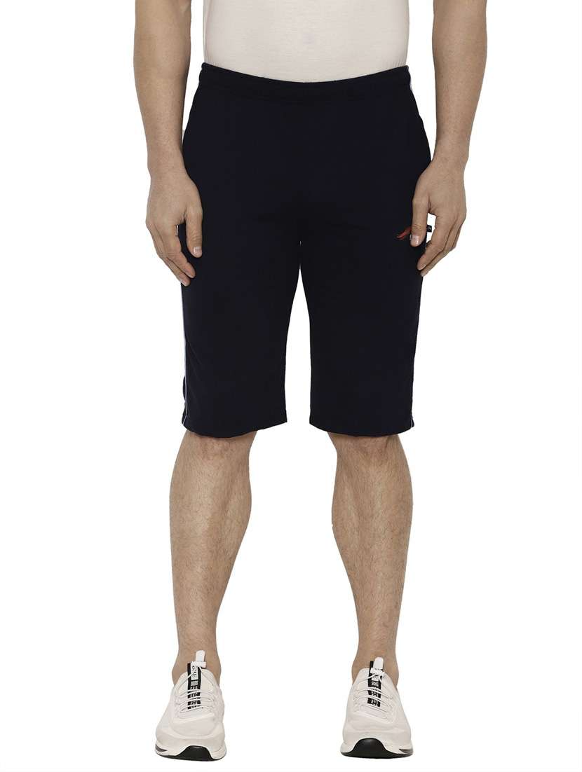 men mid rise cotton bermuda