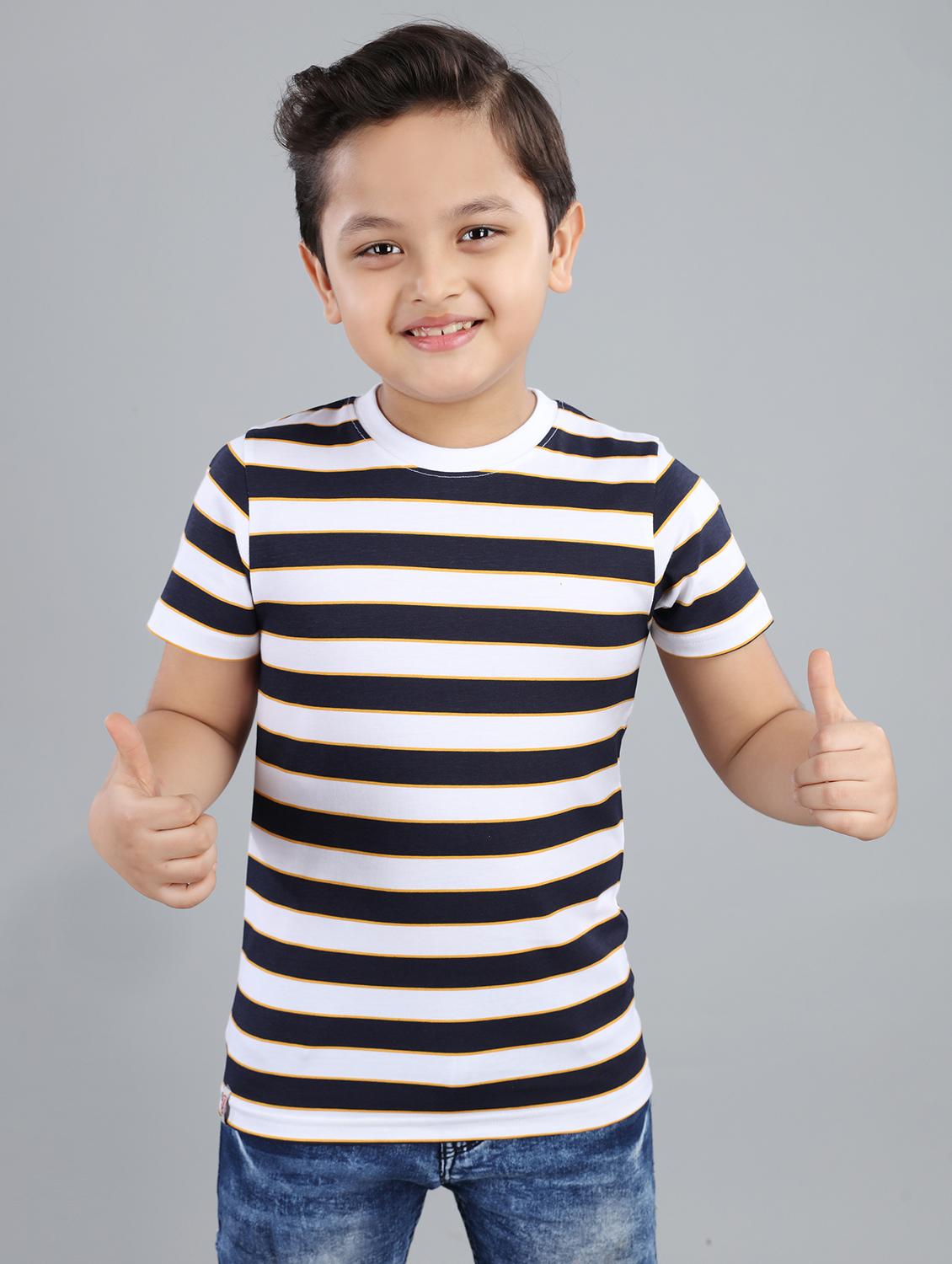 boys striped short sleeve t-shirt - 21073215 -  Zoom Image - 0