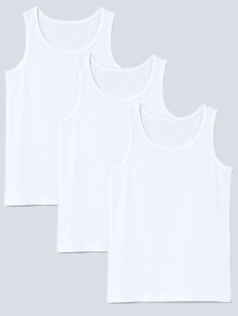 white cotton vest