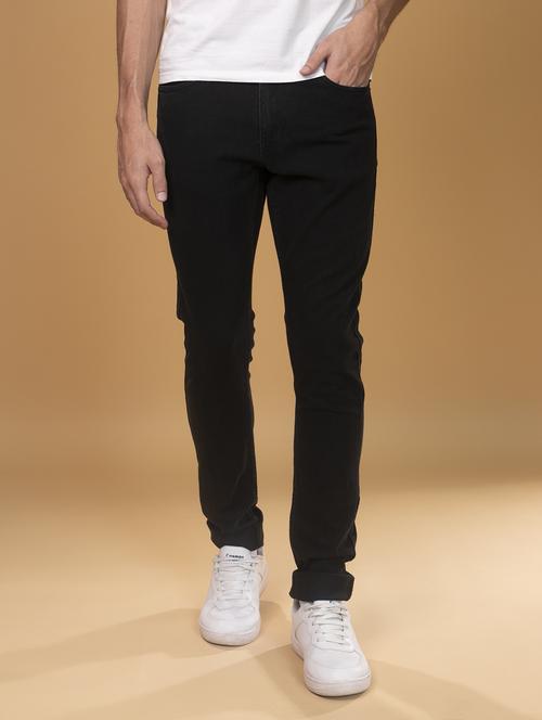 men solid mid rise jeans - 21073493 - Standard Image - 0