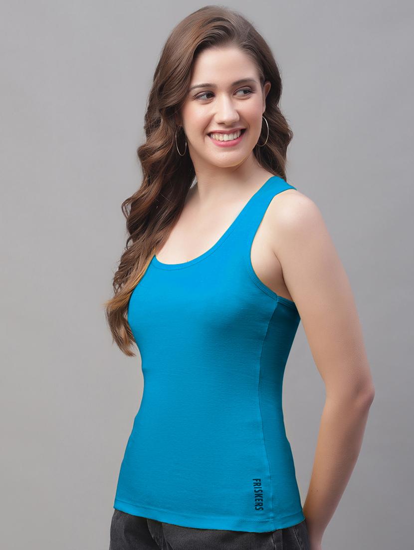 turquoise cotton tank top - 21073656 - Standard Image - 1