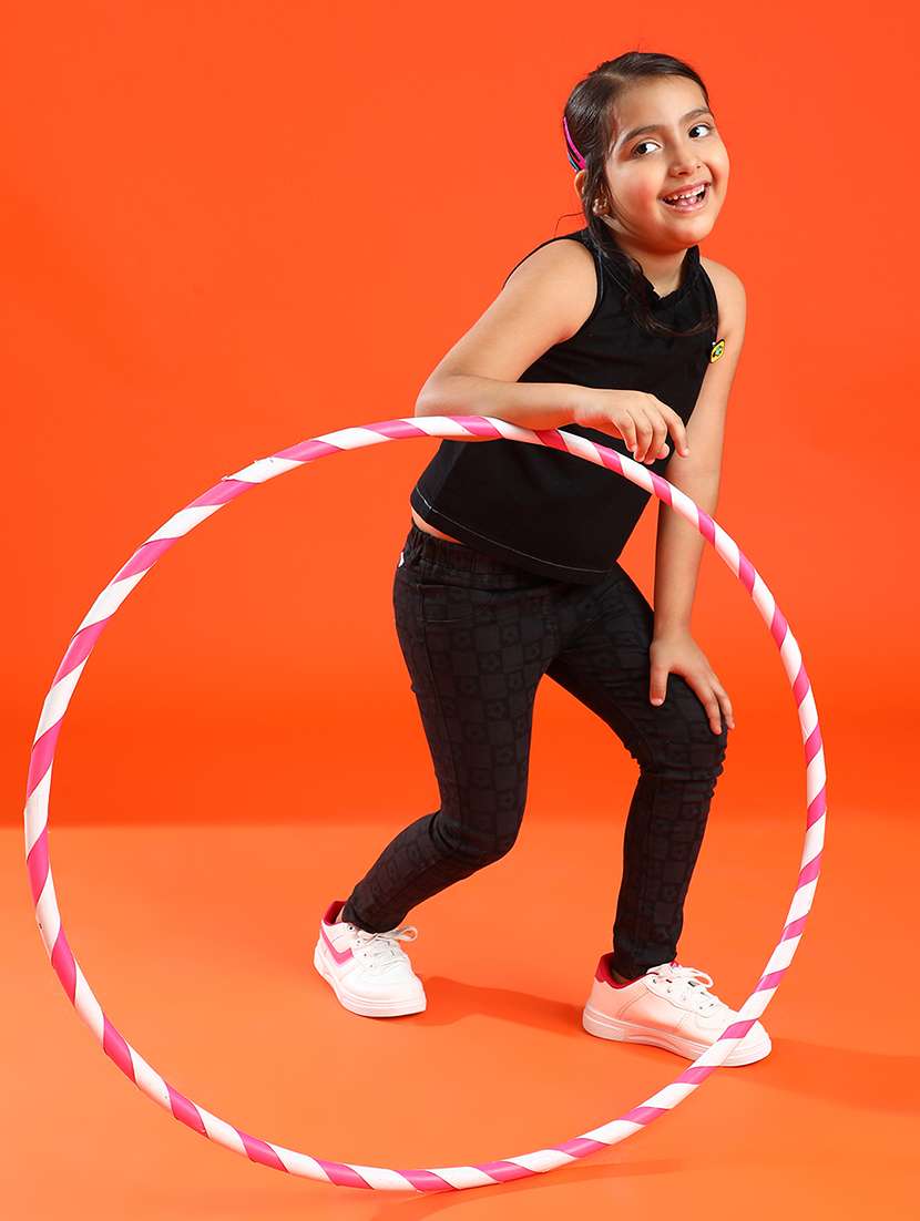 girls printed slim fit jegging - 21073828 -  Standard Image - 4