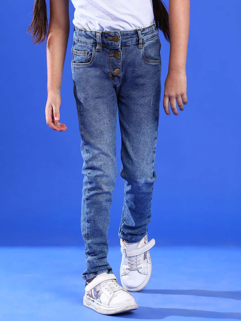 girls plain slim fit jeans
