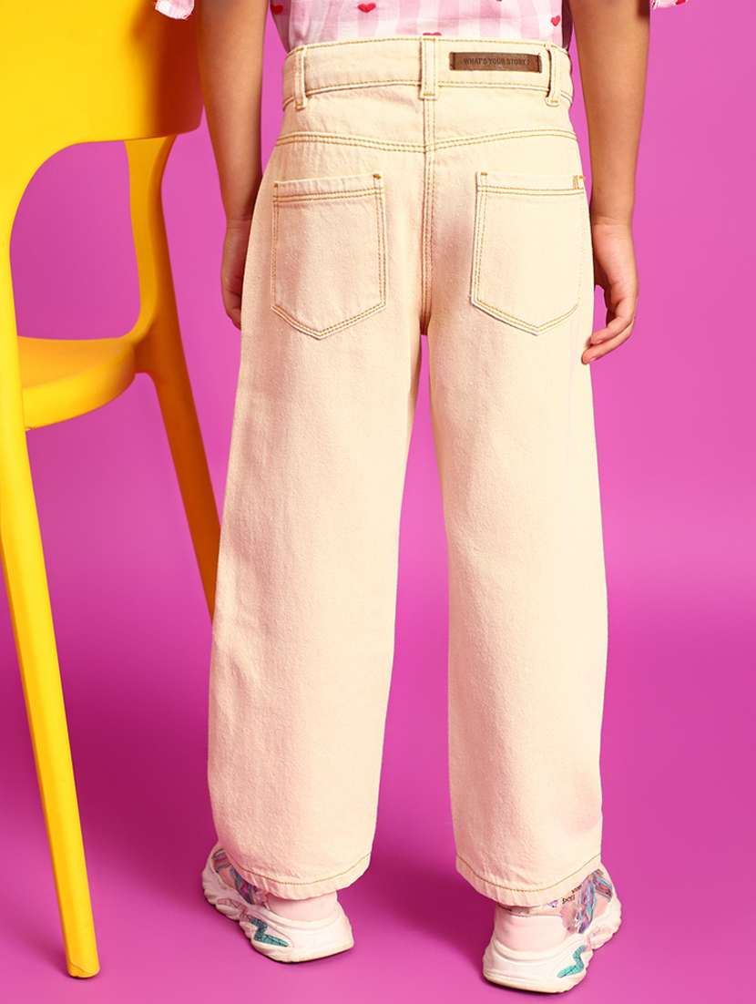 girls mid rise plain jeans - 21073851 -  Standard Image - 4