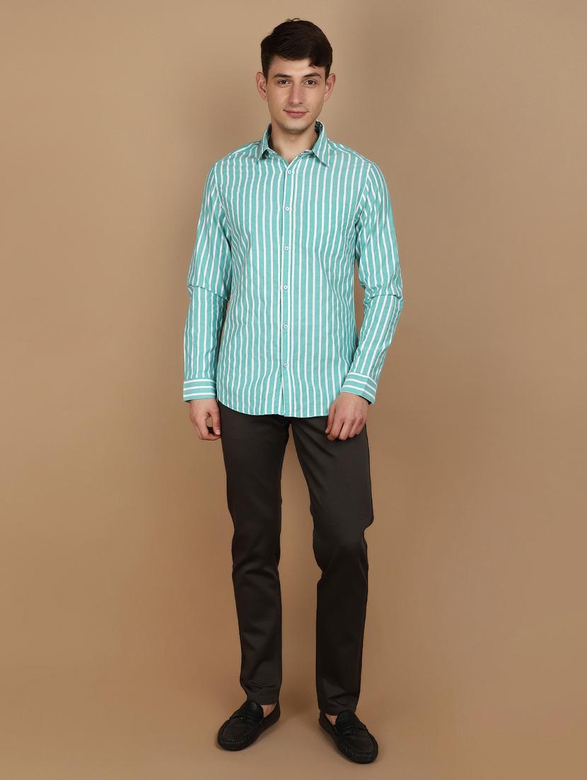 olive cotton chinos casual trousers - 21073938 - Standard Image - 4