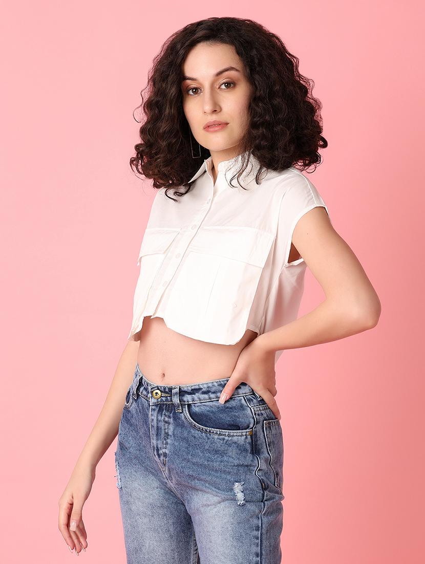 white solid regular shirt - 21073958 -  Standard Image - 1