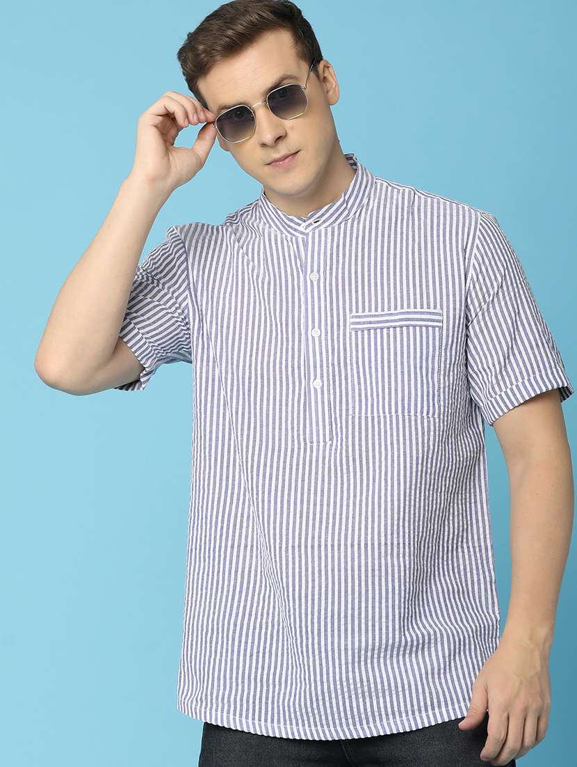 men striped cotton casual shirt - 21073971 -  Standard Image - 1