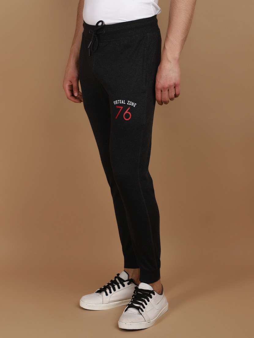 men placement print mid rise full length jogger - 21074027 -  Standard Image - 1