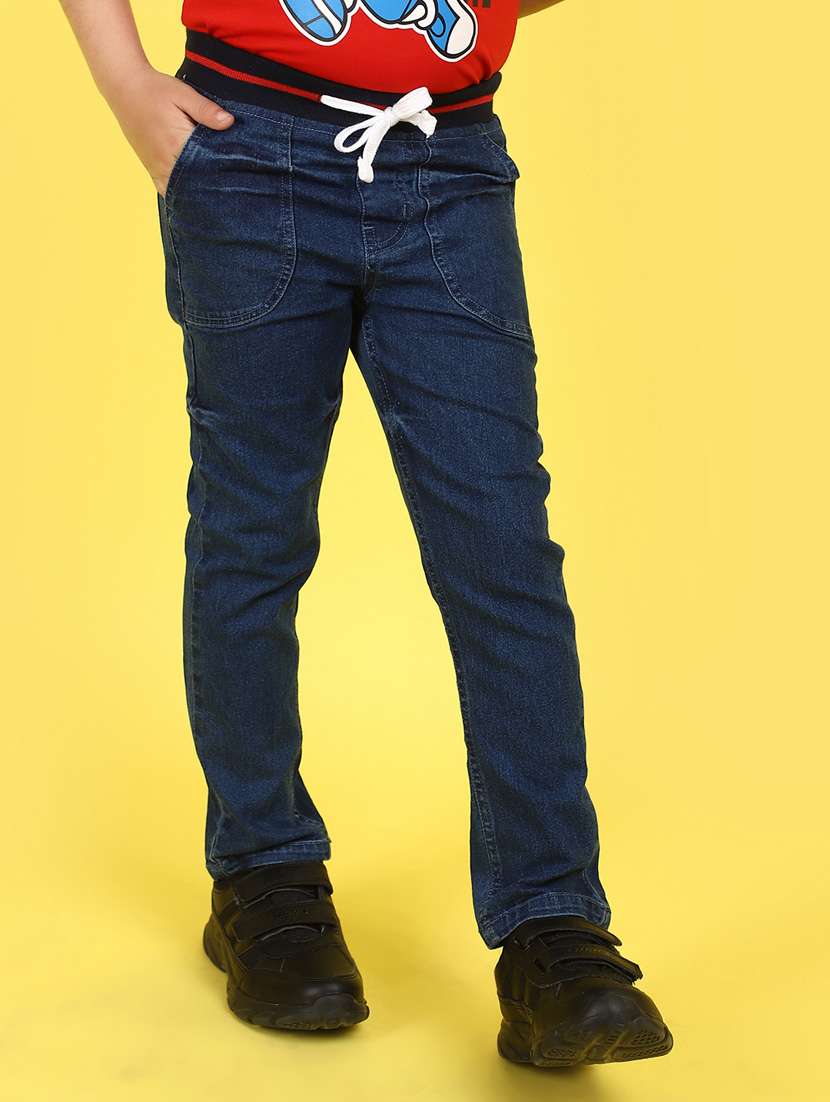 boy solid mid rise plain jean