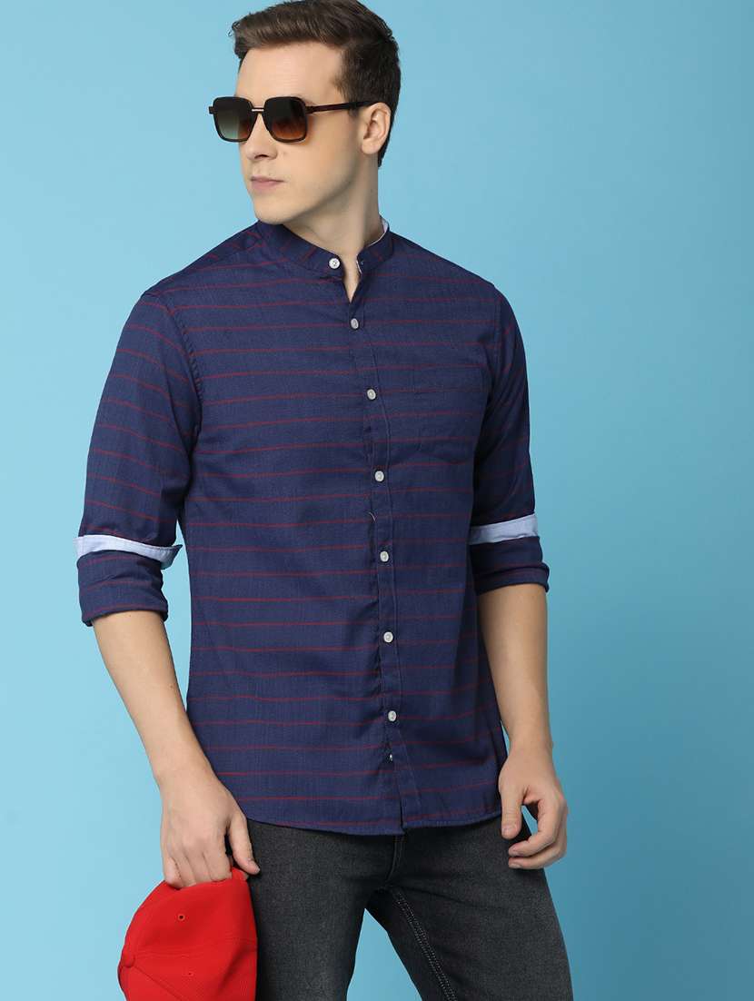 men striped cotton casual shirt - 21074058 -  Standard Image - 1