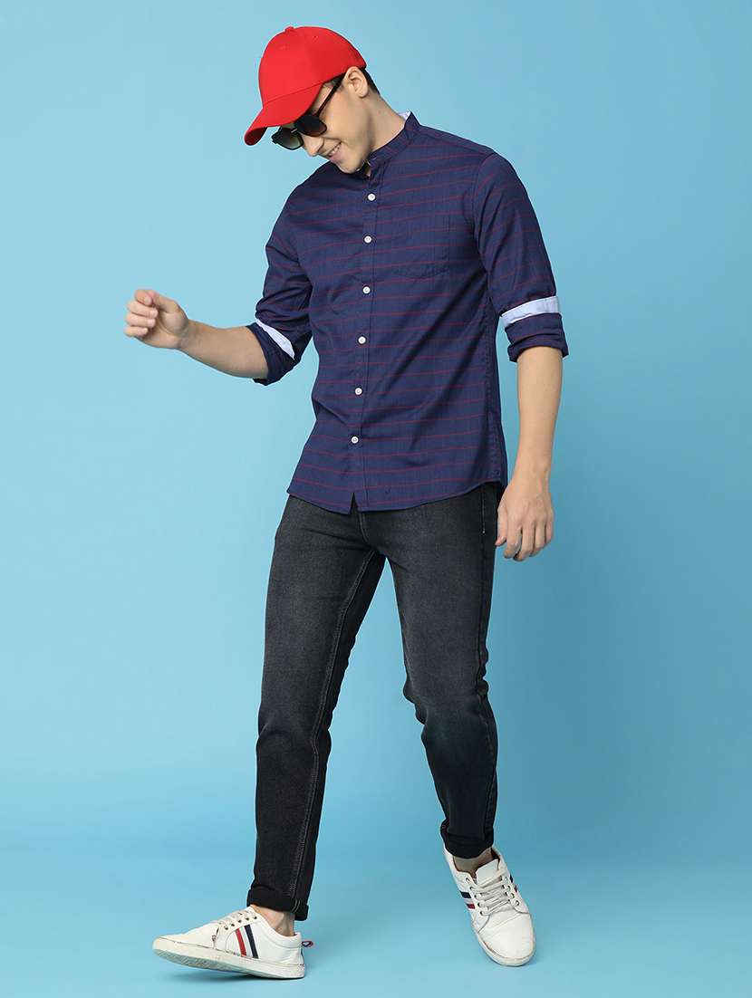 men striped cotton casual shirt - 21074058 -  Standard Image - 4